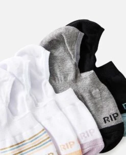 Women's Invisi Sock - 5 Pack -Wavy Trend Wear 006wso 3282 3