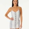 Classic Surf Stripe Button Through Dress -Wavy Trend Wear 02hwdr 0070 1