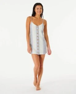 Classic Surf Stripe Button Through Dress -Wavy Trend Wear 02hwdr 0070 4
