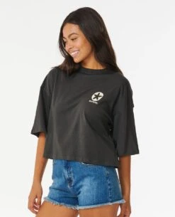 Flourish Heritage Crop Tee -Wavy Trend Wear 095wte 8264 2