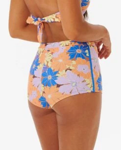 Sunrise Session High Waisted Full Coverage Bikini Bottom -Wavy Trend Wear 09ewsw 0108 2