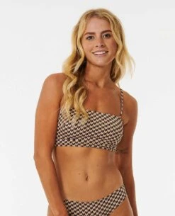 La Isla Geo Long Line Tank Bikini Top