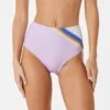 Sunrise Stripe High Waisted Good Coverage Bikini Bottom -Wavy Trend Wear 0aawsw 0108 1