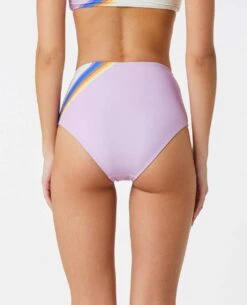 Sunrise Stripe High Waisted Good Coverage Bikini Bottom -Wavy Trend Wear 0aawsw 0108 2