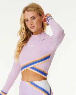 Sunrise Striped Long Sleeve Crop Top -Wavy Trend Wear 0bnwsw 0108 3