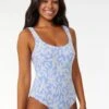 Holiday Tropics Good Coverage One Piece Swimsuit -Wavy Trend Wear 0c7wsw 8962 1
