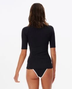 Premium Surf Zip Through Short Sleeve Rash Vest -Wavy Trend Wear 12swrv 0090 3