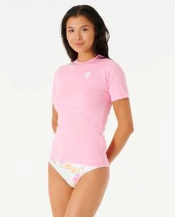 Whitewash Loose Fit UPF Short Sleeve Rash Vest -Wavy Trend Wear 12uwrv 1764 2