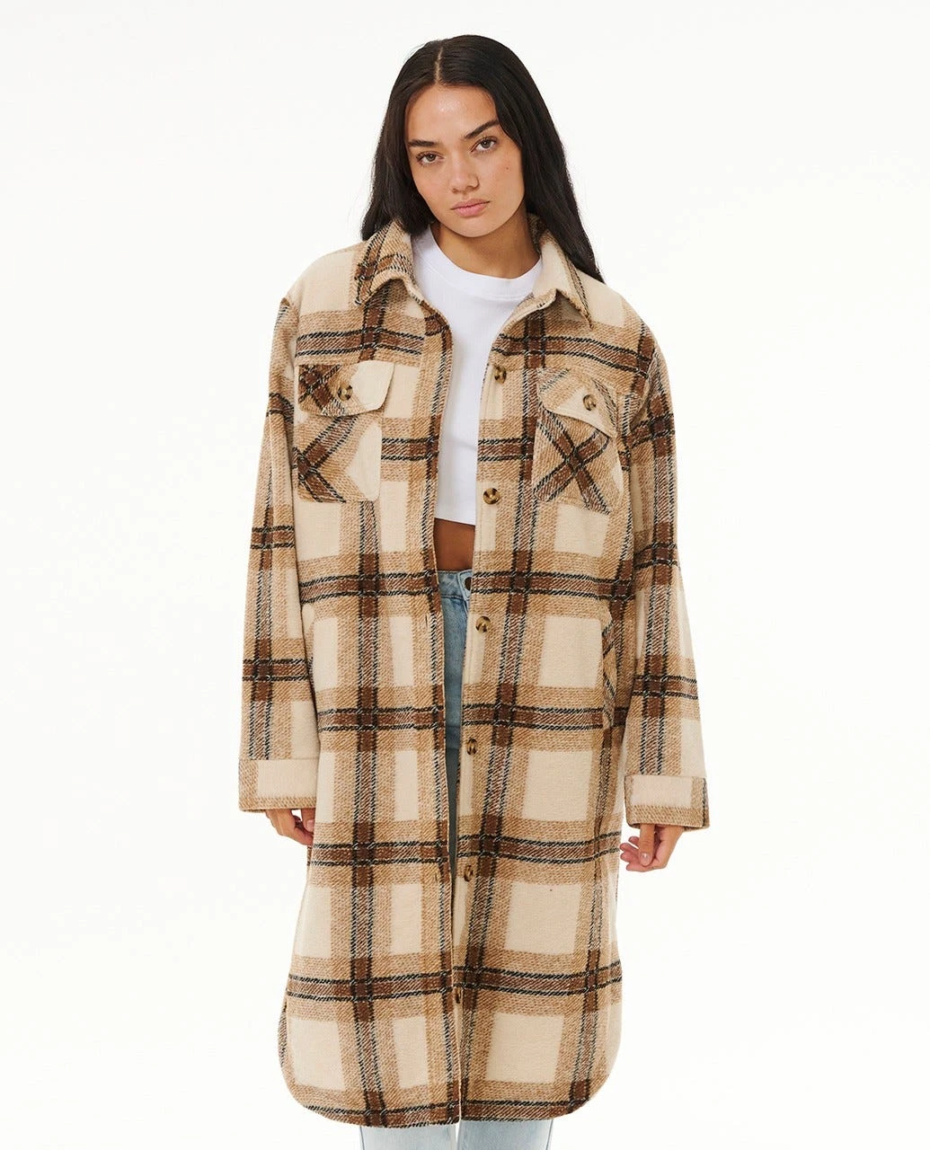 Long Line Check Jacket 3 Long Line Check Jacket