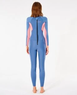 Peak Womens Energy 3/2 Flatlock Unsealed Back Zip Wetsuit -Wavy Trend Wear p3626l 0026 2